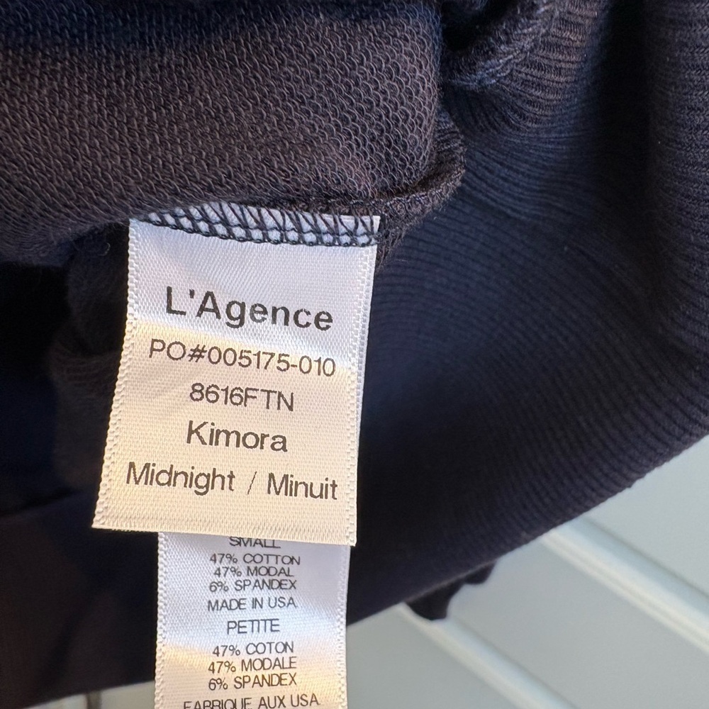L'AGENCE Kimora Off-the-Shoulder Navy Sweater Size Small - Picture 3 of 5